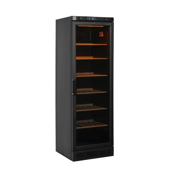 Wine Cooler 118 Bottles - Glass Door - Black