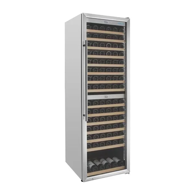 Adega de Vinho Dual Zone Aço Inoxidável 450L - Capacidade 172 Garrafas