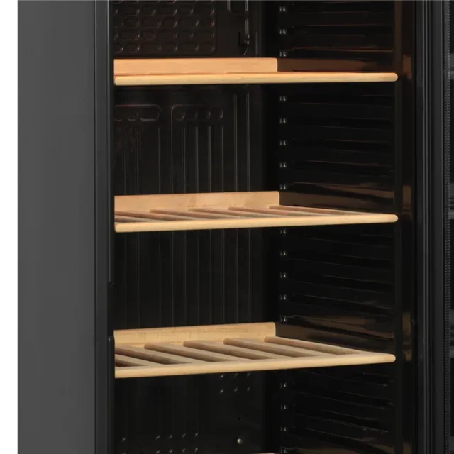 Wine Cooler 118 Bottles - Solid Door - Black Finish