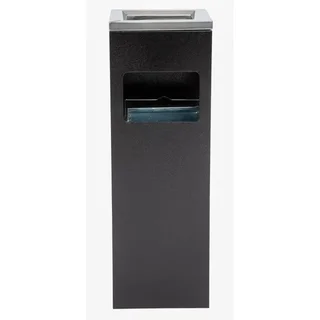 Papelera Cenicero Cuadrada 10 Litros - Doble Función Exterior