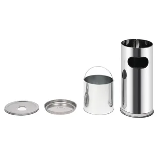 Cinzeiro de Pé Aço Inoxidável 35 Litros - Coluna Extintora Exterior