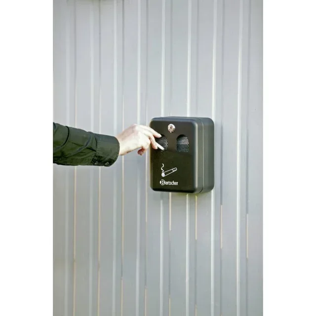 Wall-Mounted Ashtray Black 1 Litre Capacity