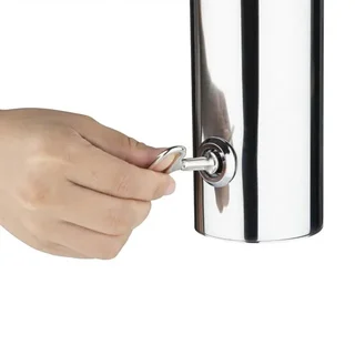 Wall-Mounted Cylindrical Ashtray Stainless Steel - Diameter 75 mm