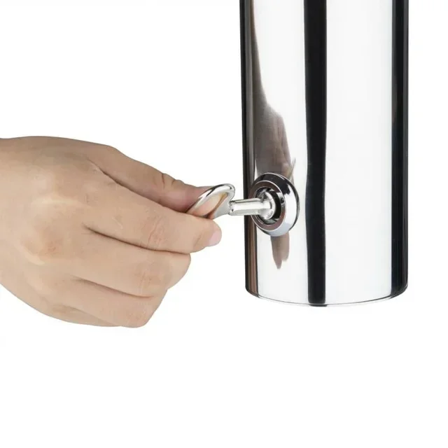 Wall-Mounted Cylindrical Ashtray Stainless Steel - Diameter 75 mm