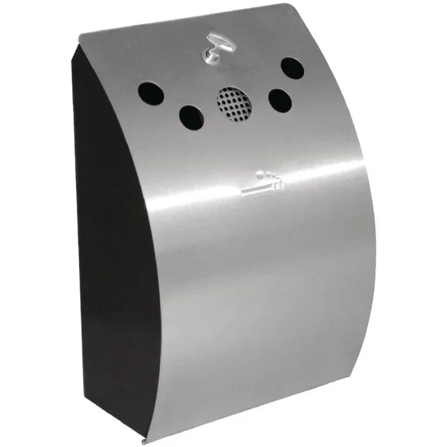 Wall-Mounted Ashtray Stainless Steel - 245 x 142 mm