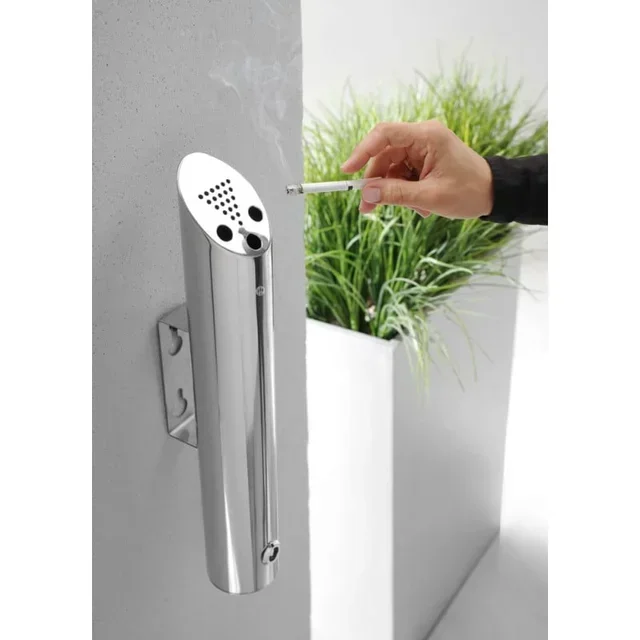 Wall-Mounted Ashtray Ø 75 mm - Wall Fixing