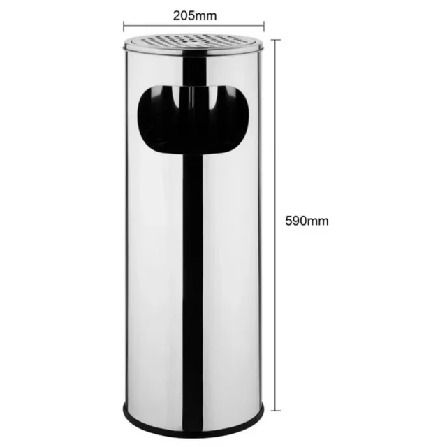 Cendrier Poubelle Tube 12 Litres - Extérieur Intérieur