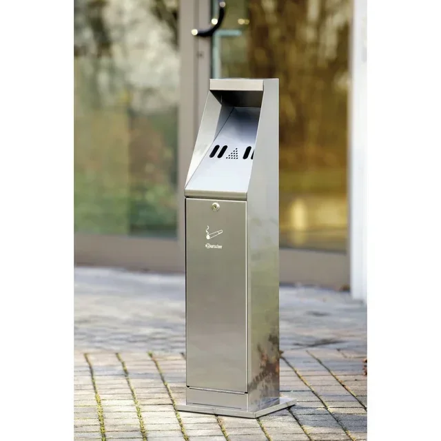 Cendrier sur Pied Colonne - Finition Argentée