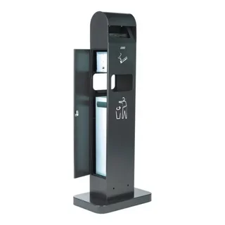 Cendrier sur Pied avec Corbeille - Capacité 2L et 8L