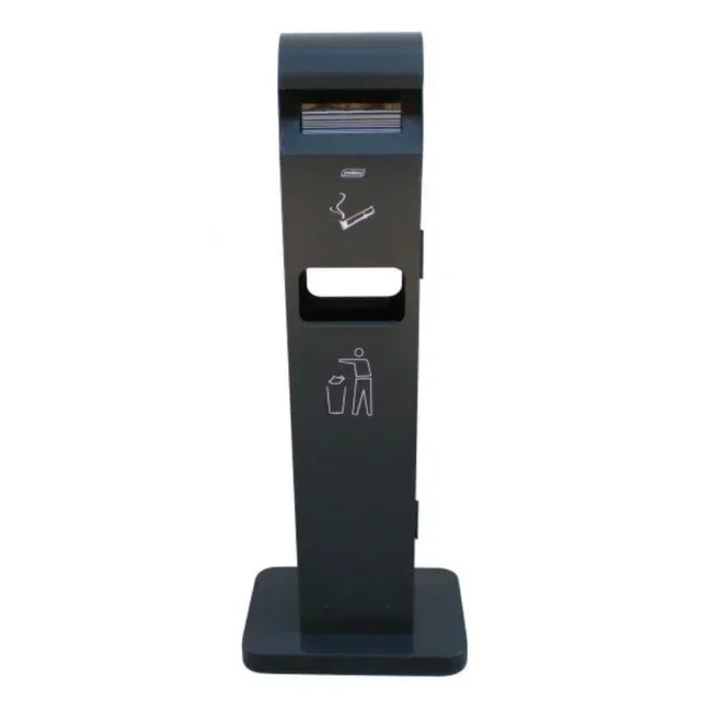 Cenicero de Pie Exterior con Papelera Integrada - Capacidad 2L + 8L