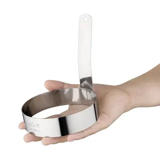 Cercle de Cuisson Oeuf Long Manche Inox - Diamètre 10 cm