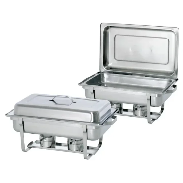 Chafing Dish 9 Liters GN 1/1 Format - Pack of 2 Pieces