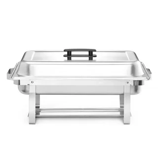 Set of 4 professional Gastronorm GN 1/1 chafing dishes