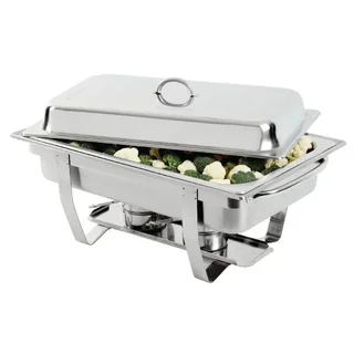 Chafing Dish Professionale Milan 9 Litri - Contenitore Gastronorm 1/1 - Set di 4 Pezzi