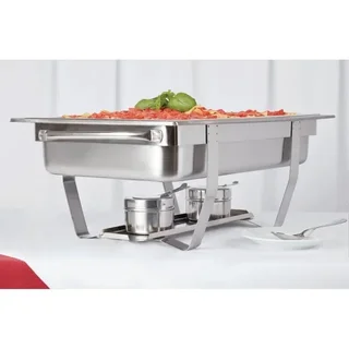 Chafing Dish Professionale Milan 9 Litri - Contenitore Gastronorm 1/1 - Set di 4 Pezzi