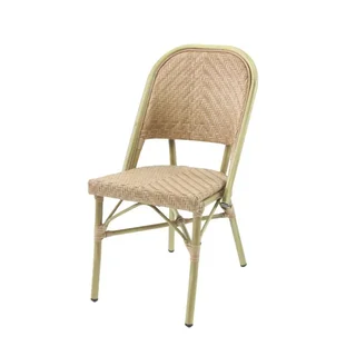 Chaise de Bistrot Parisienne en Rotin Naturel et Bambou