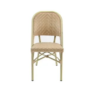 Chaise de Bistrot Parisienne en Rotin Naturel et Bambou