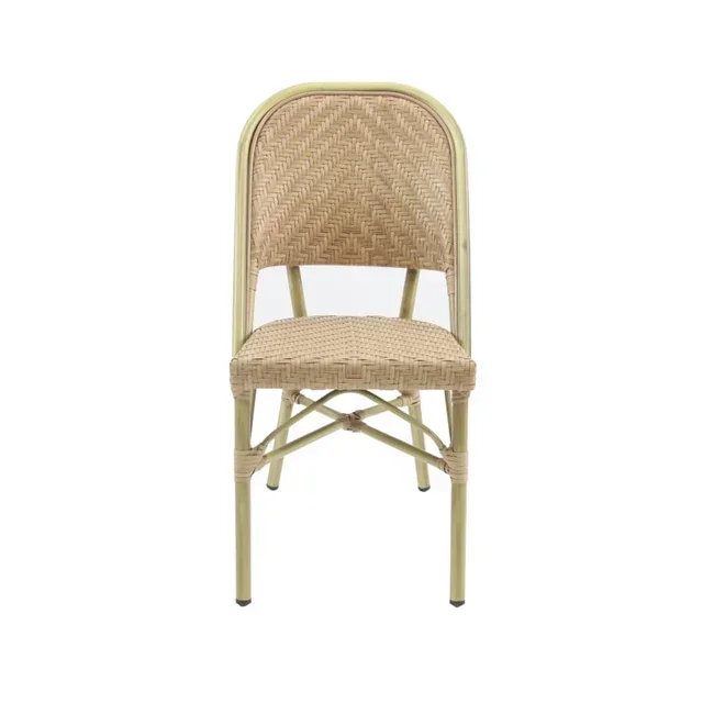 Chaise de Bistrot Parisienne en Rotin Naturel et Bambou