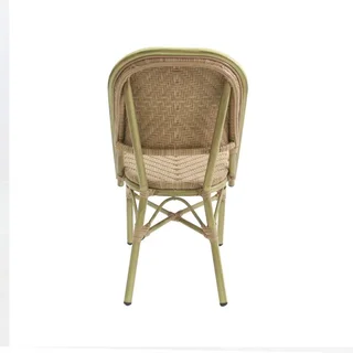 Chaise de Bistrot Parisienne en Rotin Naturel et Bambou