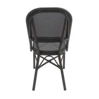 Bistro Chair Fabric Parisian - Wenge Frame Black Mesh Seat