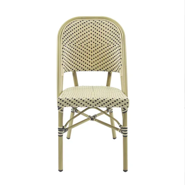 Bistro Rattan Chair Paris - Bamboo White Black