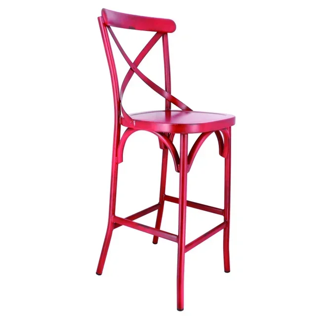 Bayonne Bar Chair Aluminium Red Height 116 cm