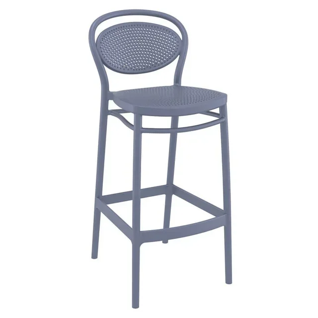 Venice Stackable Bar Chair Dark Grey - Height 106 cm