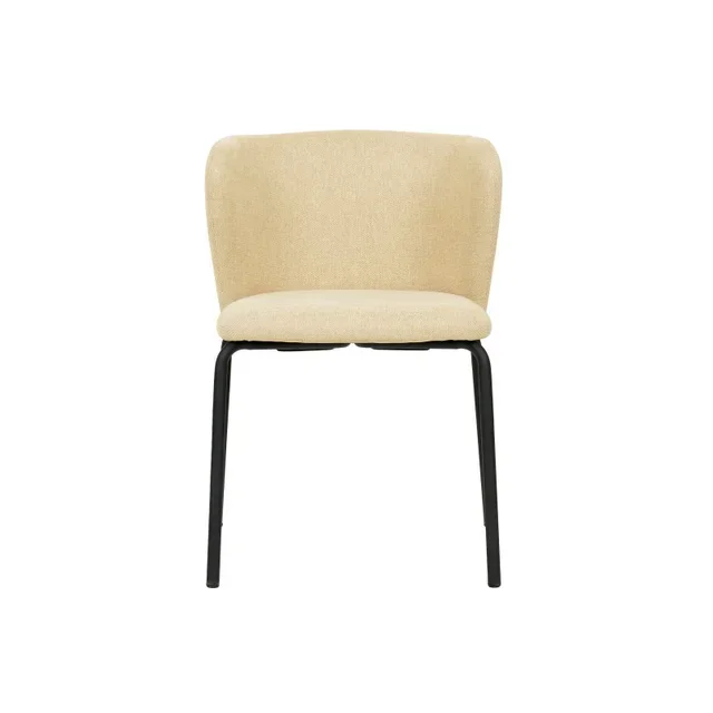 Stackable Break Chair in Beige Fabric - Contemporary Design