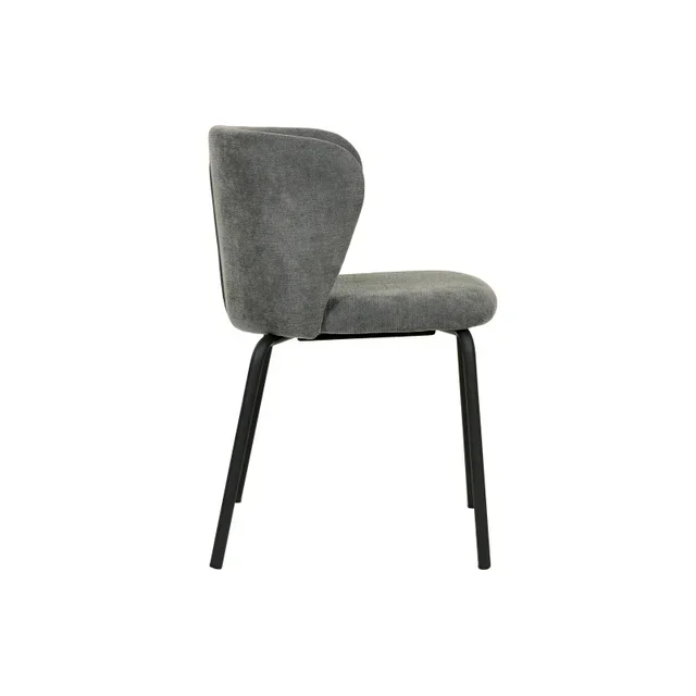 Stapelbarer Break Stuhl aus Stoff - Dunkelgrau