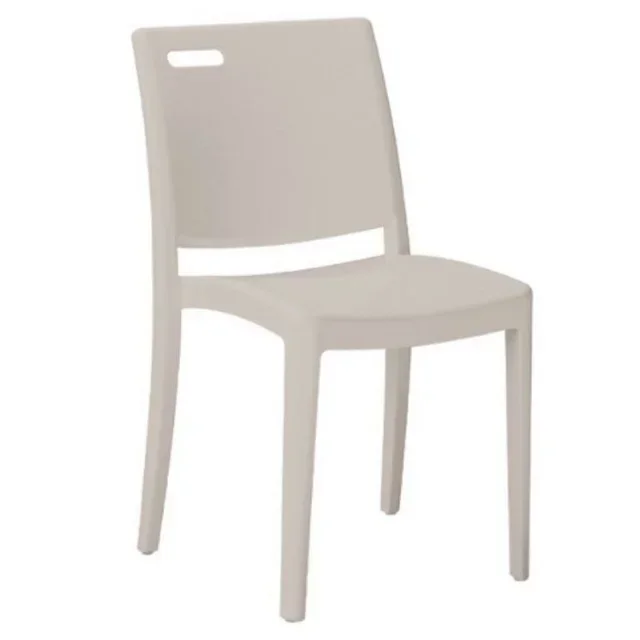 Cadeira de Escritório Clip Mate - Revestimento em Tecido Linho Natural