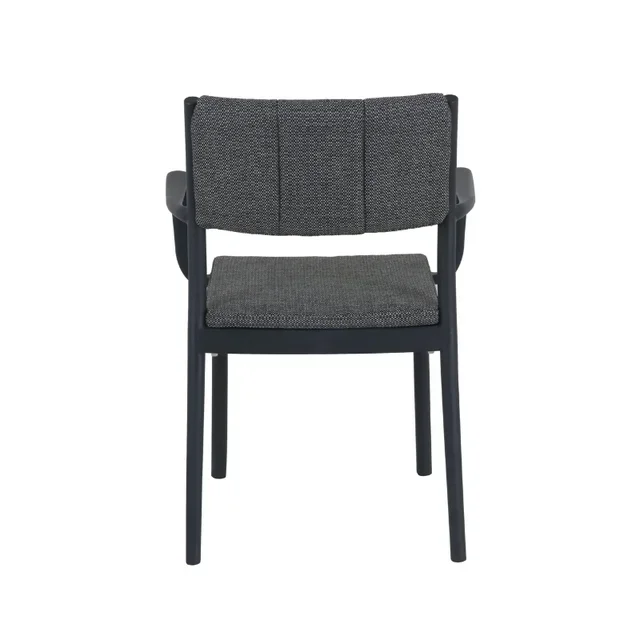 Chaise Empilable Design Rocco - Noir Mat