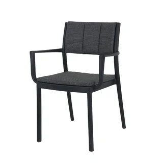 Chaise Empilable Design Rocco - Noir Mat