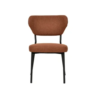 Chaise Empilable Duko Tissu Marron - Design Contemporain