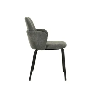 Silla Apilable Paddy Tela Gris Oscuro