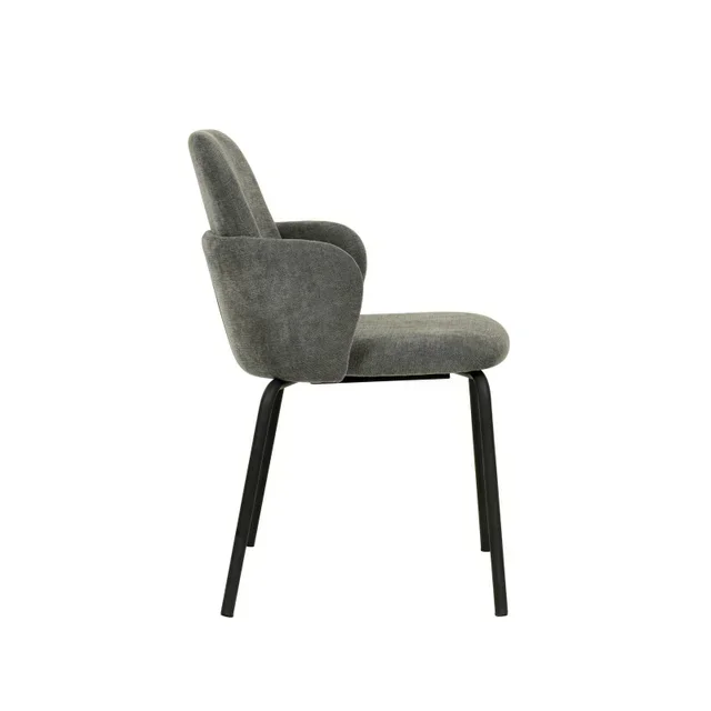 Silla Apilable Paddy Tela Gris Oscuro