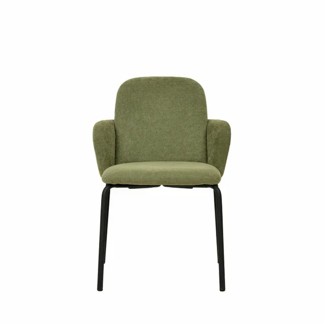 Paddy Stackable Chair - Green Fabric Upholstery