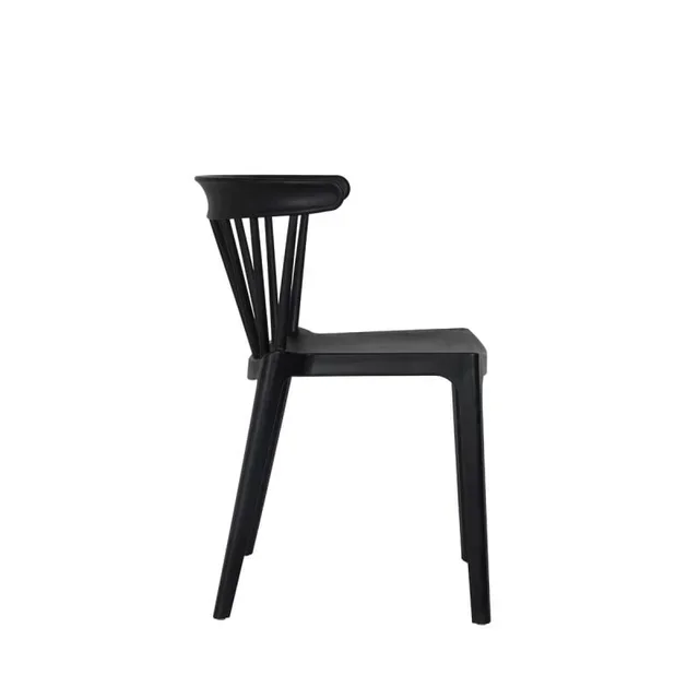 Windson Stackable Chair Black Polypropylene - Contemporary Design