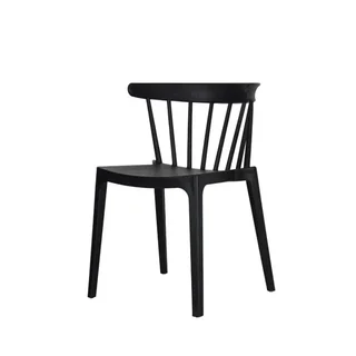 Windson Stackable Chair Black Polypropylene - Contemporary Design