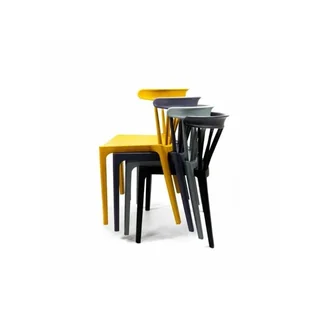 Windson Stackable Chair Black Polypropylene - Contemporary Design