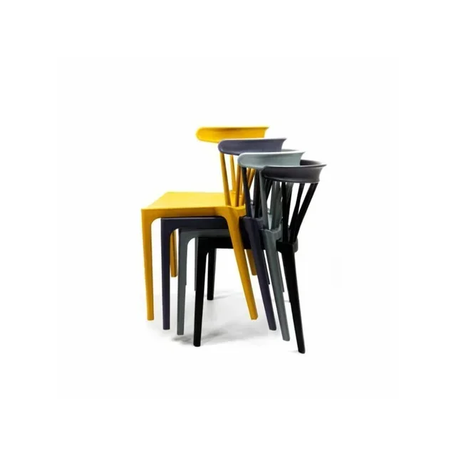 Windson Stackable Chair Black Polypropylene - Contemporary Design
