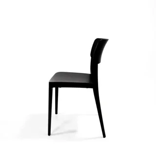 Sedia Impilabile Wing Nera - Design Contemporaneo