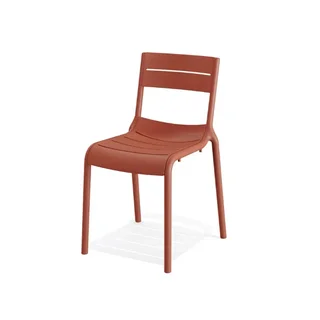 Calor Stackable Outdoor Chair - Terracotta Color