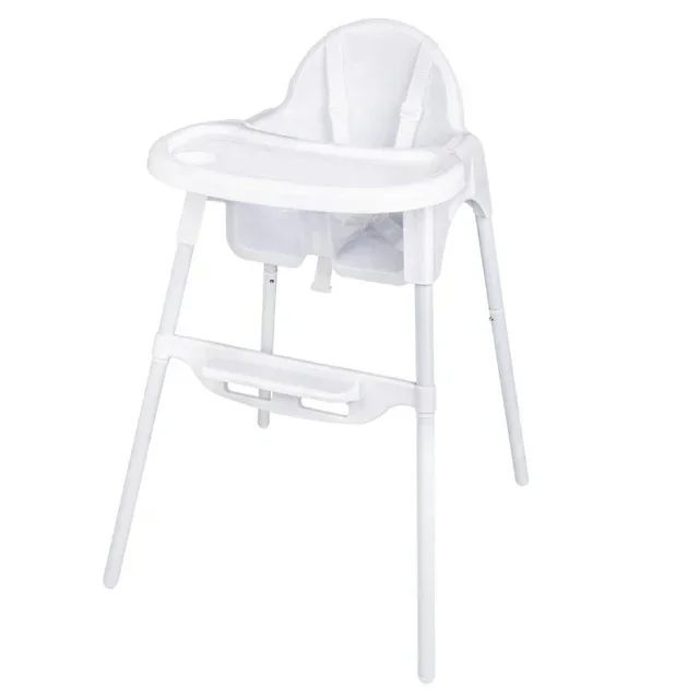 High Chair Baby White Glossy