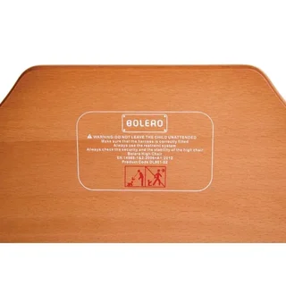 Seggiolone per Bambino in Legno Massello Tinta Scura