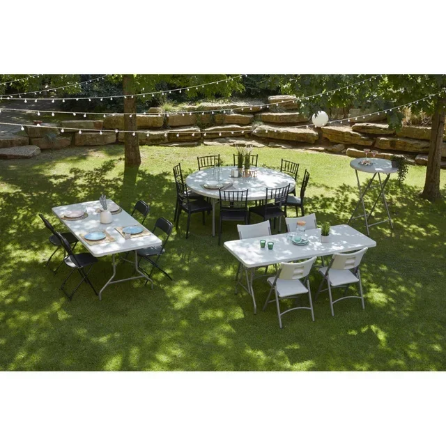 Set di 4 Sedie Design Klaus - Grigio Chiaro - Impilabili Interno