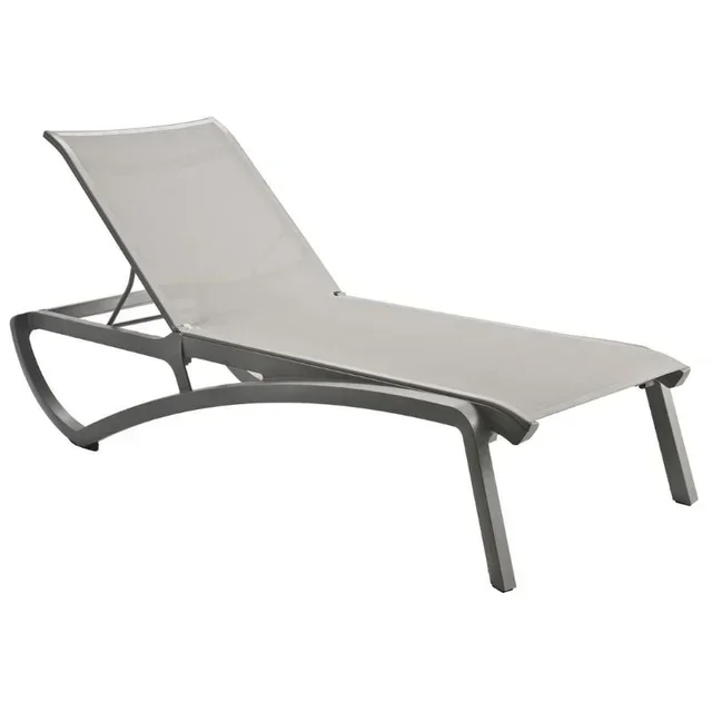 Sunset Chaise Longue Platinum Grey - Contemporary Design