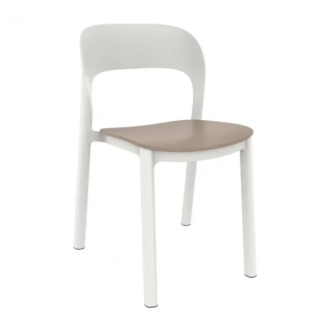 Stuhl Ona Weiß und Sand - 4er Set