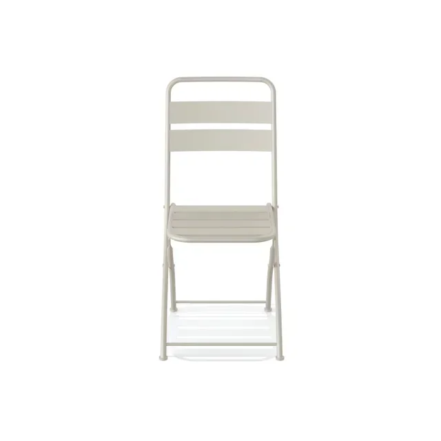 Sedia Pieghevole da Bistrot Breeze in Metallo - Colore Beige