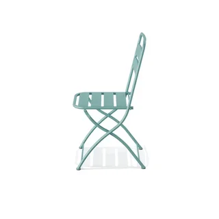 Silla Plegable Bistrot Breeze Acero - Azul Marino