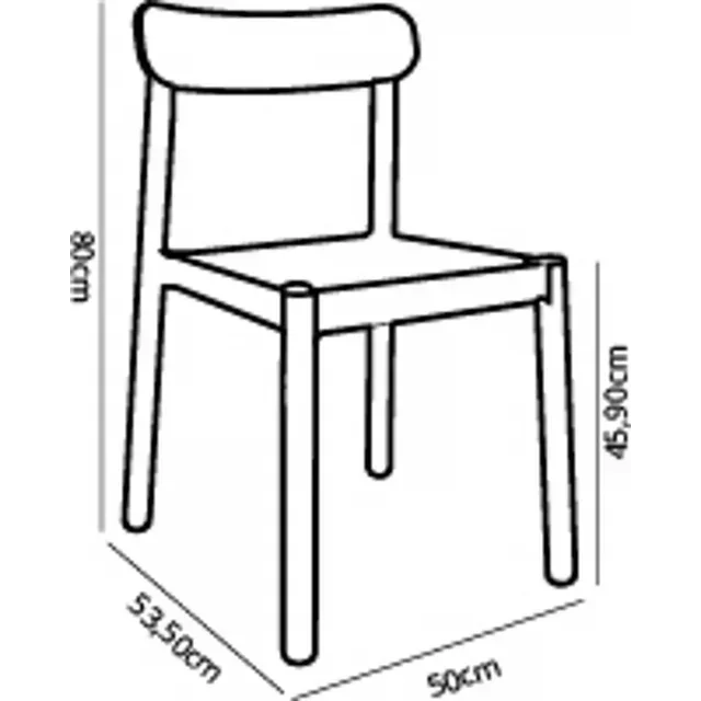 Elba Esszimmerstuhl - Graugrün - 4er Set
